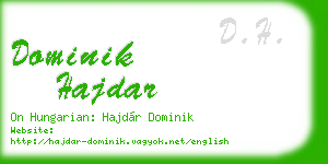 dominik hajdar business card