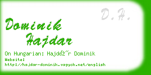 dominik hajdar business card